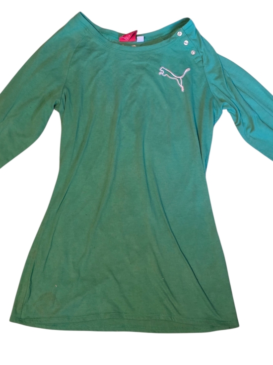 Puma Tops - Puma Teal Long Sleeve Tunic with Button Shoulder